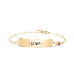 Kids and Baby Engravable Bracelet with Birthstone