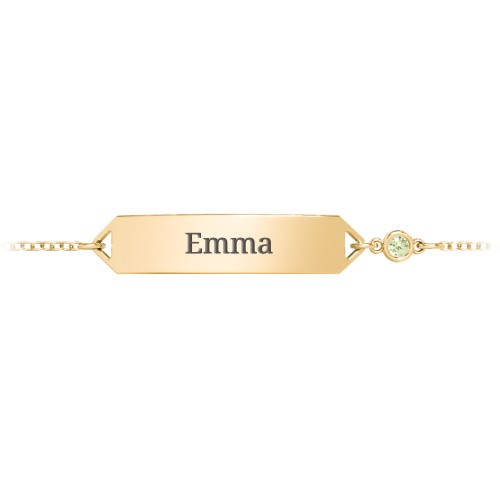 Kids and Baby Engravable Bracelet with Birthstone