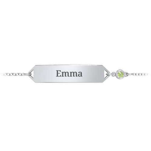 Kids and Baby Engravable Bracelet with Birthstone