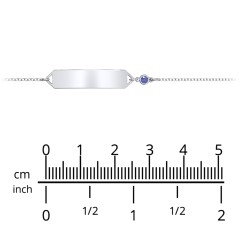 Kids and Baby Engravable Bracelet with Birthstone