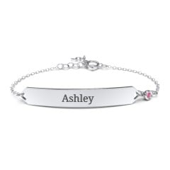 Engravable Classic Bracelet with Birthstone