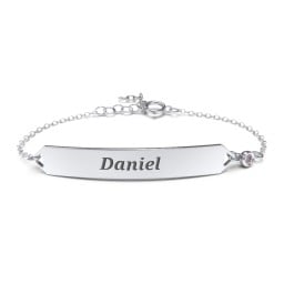 Engravable Classic Bracelet with Birthstone