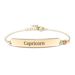 Engravable Classic Bracelet with Birthstone