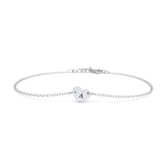 Engravable Heart Bracelet – Sterling Silver