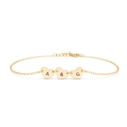 Engravable 3 Hearts Bracelet