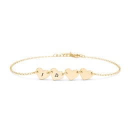 Engravable 4 Hearts Bracelet