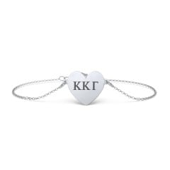 Engravable Heart Sorority Bracelet