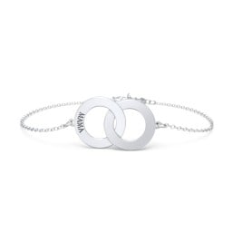 Engravable Interlocking Circles Bracelet