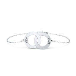 Engravable Interlocking Circles Bracelet