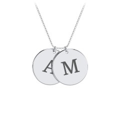 Engravable 2 Disc Pendant – 9kt Yellow Gold