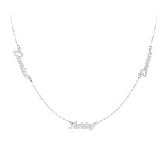Dainty Personalised Three Name Necklace