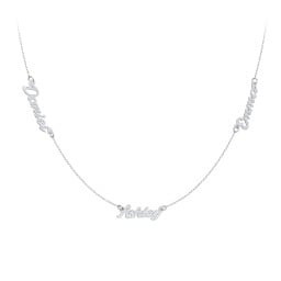 Dainty Personalised Three Name Necklace