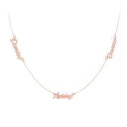 Dainty Personalised Three Name Necklace