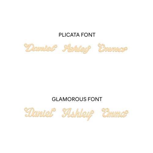 Dainty Personalised Three Name Necklace – 18K Gold Plated Silver