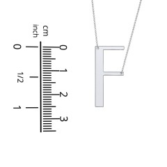 Engravable Asymmetrical Initial Necklace - F
