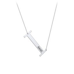 Engravable Asymmetrical Initial Necklace - I