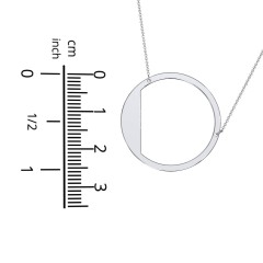 Engravable Asymmetrical Initial Necklace - O