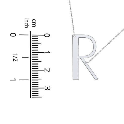 Engravable Asymmetrical Initial Necklace - R