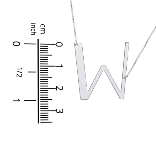 Engravable Asymmetrical Initial Necklace - W