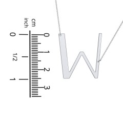Engravable Asymmetrical Initial Necklace - W