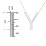 Engravable Asymmetrical Initial Necklace - Y – Sterling Silver