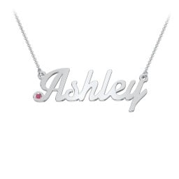 Personalised Birthstone Name Necklace
