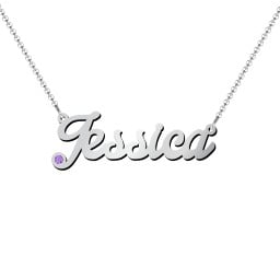 Personalised Birthstone Name Necklace