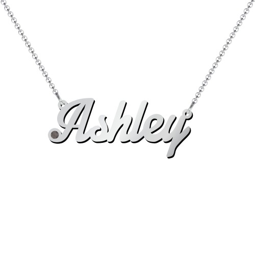 Personalised Birthstone Name Necklace