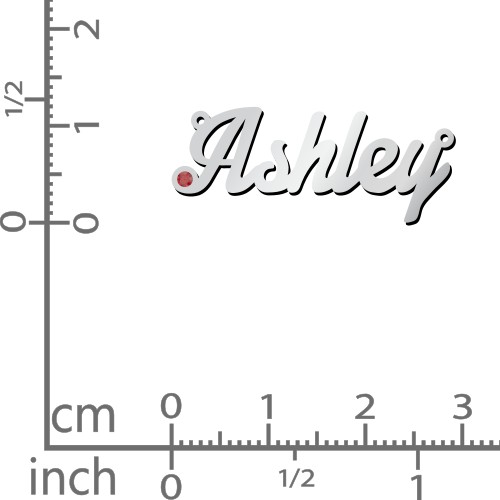 Personalised Birthstone Name Necklace – Sterling Silver with Garnet