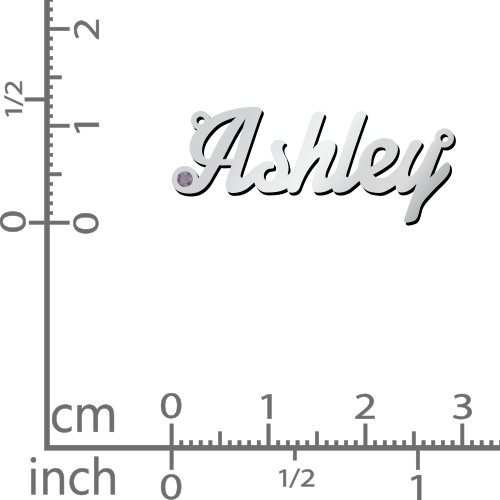 Personalised Birthstone Name Necklace – Sterling Silver with Alexandrite