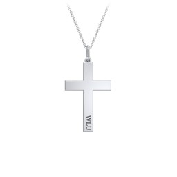 Classic Engravable Cross Necklace