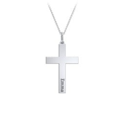 Classic Engravable Cross Necklace