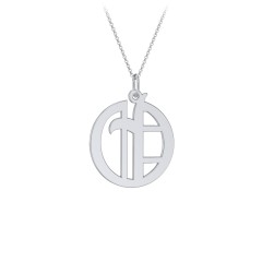 Gothic Initial Pendant Necklace - O