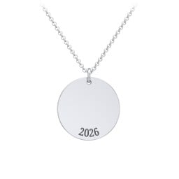 Initial and Date Engravable Disc Necklace - 1