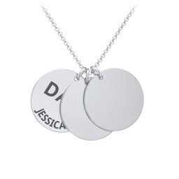 Initial and Date Engravable Disc Necklace - 3