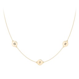 Engravable Disc Station Necklace