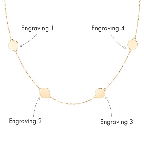 Engravable Disc Station Necklace