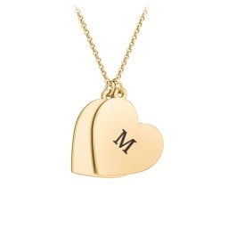 Engravable Hanging Hearts Necklace