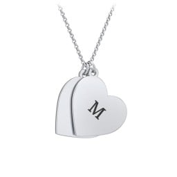 Engravable Hanging Hearts Necklace