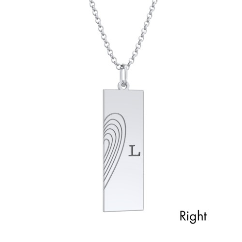 Engravable Split Bar Couples Necklace Set – Sterling Silver