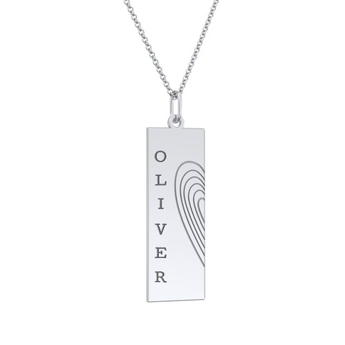 Engravable Split Bar Couples Necklace Set – Sterling Silver