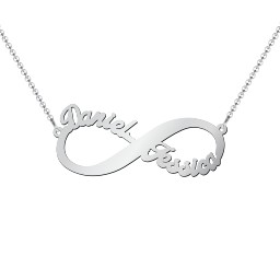 Engravable Two Name Infinity Necklace