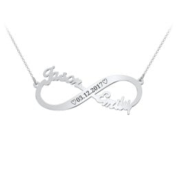 Engravable Two Name Infinity Necklace