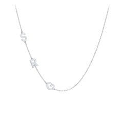 Personalised Initial Station Necklace with 3 Letters