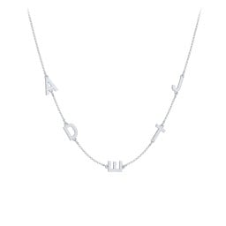 Personalised Initial Station Necklace with 5 Letters