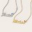 Personalised Name Necklace with Cold Enamel Heart – Sterling Silver