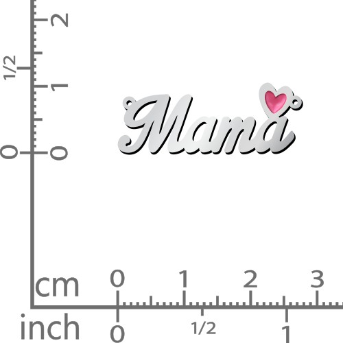 Personalised Name Necklace with Cold Enamel Heart – Sterling Silver