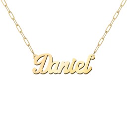 Personalised Name Necklace with Paper Clip Chain