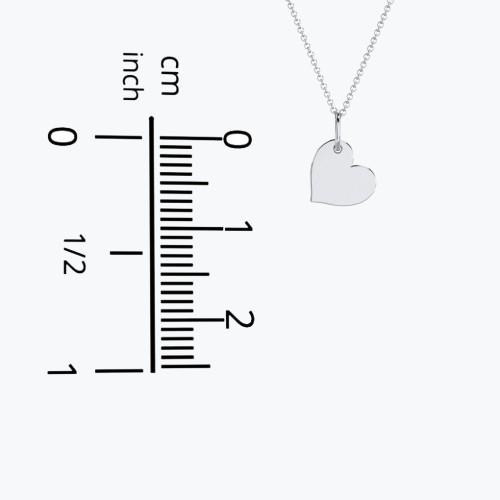 Initial Heart Disc Necklace – Sterling Silver