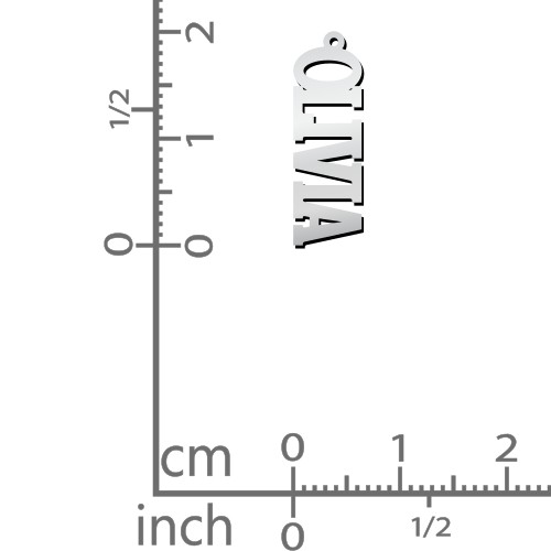 Personalised Varsity Vertical Name Necklace